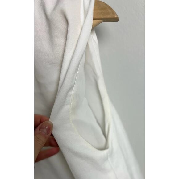 Zara White Sleeveless Blouse Draped Shoulder Detail Lined Minimalist Size XS Wms - Picture 6 of 9